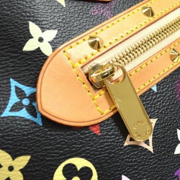 Louis Vuitton Alma Black Monogram Multicolore Canvas Tote - Picture 6 of 8